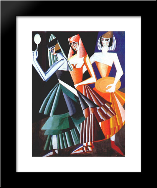 Costume Design For Dance Of The Seven Veils 20x24 Black Modern Wood Framed Art Print Poster by Ekster, Aleksandra