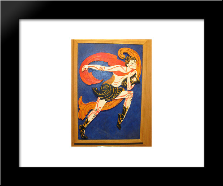 Costume Design For The Bacchae From Drame Famira Kifared 20x24 Black Modern Wood Framed Art Print Poster by Ekster, Aleksandra