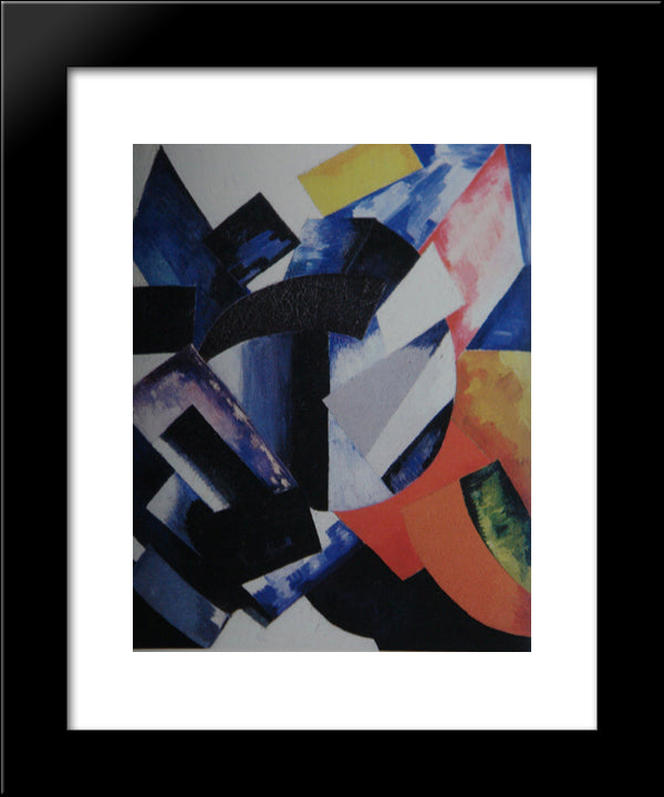 Non-Objective Composition 20x24 Black Modern Wood Framed Art Print Poster by Ekster, Aleksandra