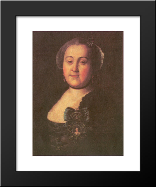 Portrait Of A Mistress Agrippina Leontyevna Apraksina 20x24 Black Modern Wood Framed Art Print Poster by Antropov, Aleksey