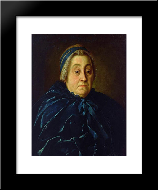 Portrait Of Anna Vasiliyevna Buturlina 20x24 Black Modern Wood Framed Art Print Poster by Antropov, Aleksey