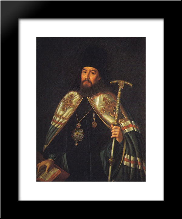 Portrait Of Archbishop Gavriil Petrov 20x24 Black Modern Wood Framed Art Print Poster by Antropov, Aleksey