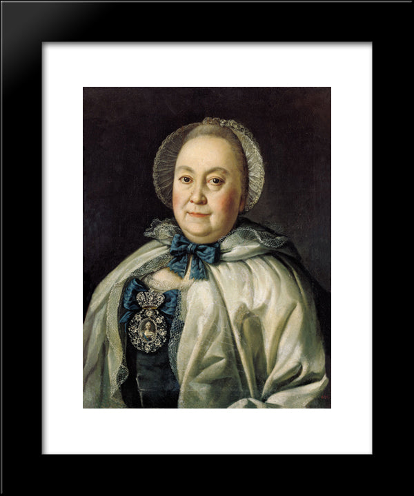 Portrait Of Countess M.A.Rumyantzeva 20x24 Black Modern Wood Framed Art Print Poster by Antropov, Aleksey