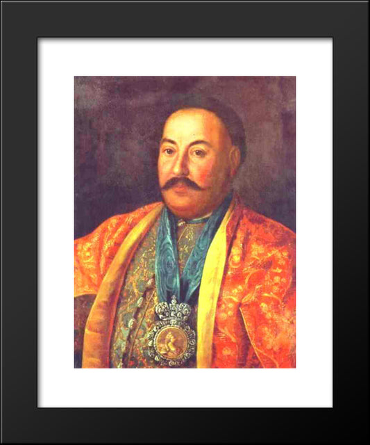 Portrait Of F.Krasnoschiokov 20x24 Black Modern Wood Framed Art Print Poster by Antropov, Aleksey