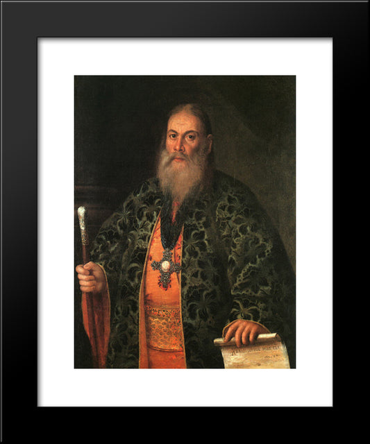 Portrait Of Fyodor Dubyansky 20x24 Black Modern Wood Framed Art Print Poster by Antropov, Aleksey