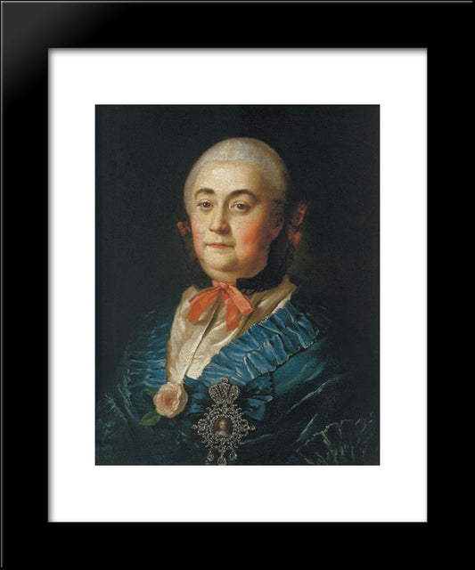 Portrait Of The Lady In Waiting A.M.Izmaylova 20x24 Black Modern Wood Framed Art Print Poster by Antropov, Aleksey