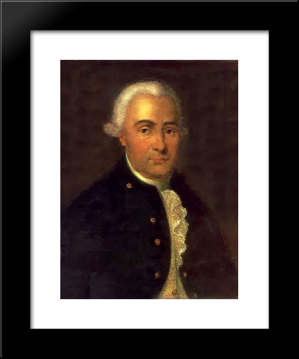 Self-Portrait 20x24 Black Modern Wood Framed Art Print Poster by Antropov, Aleksey