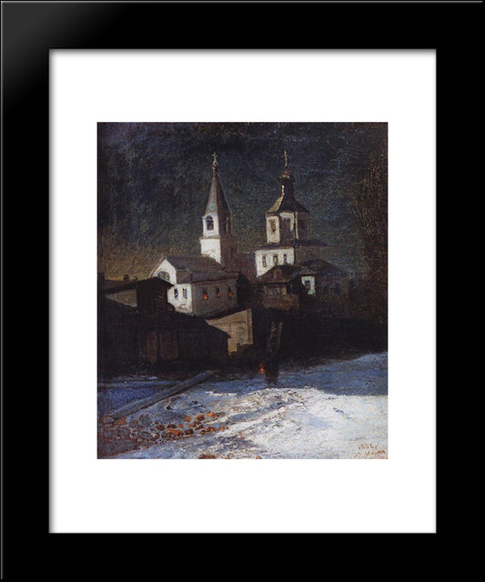 Church Of Elijah The Ordinary In Moscow 20x24 Black Modern Wood Framed Art Print Poster by Savrasov, Aleksey