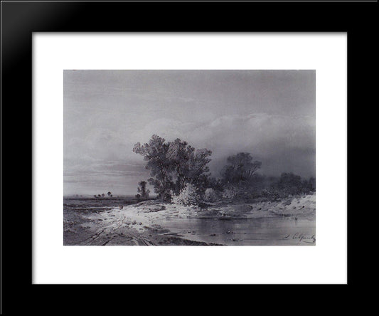 Clearance 20x24 Black Modern Wood Framed Art Print Poster by Savrasov, Aleksey