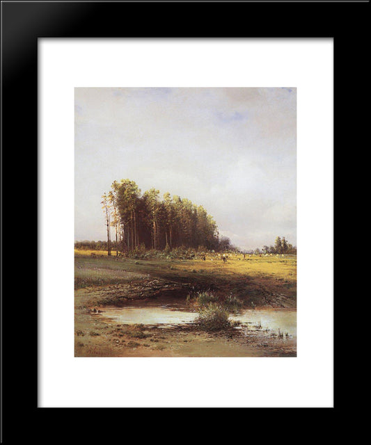 Elk Island 20x24 Black Modern Wood Framed Art Print Poster by Savrasov, Aleksey