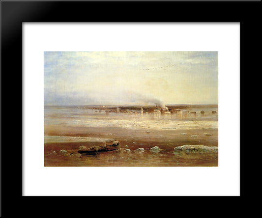 Flooding Of The Volga River Near Yaroslavl 20x24 Black Modern Wood Framed Art Print Poster by Savrasov, Aleksey