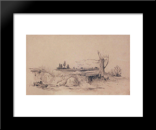 Gulf Of Finland 20x24 Black Modern Wood Framed Art Print Poster by Savrasov, Aleksey