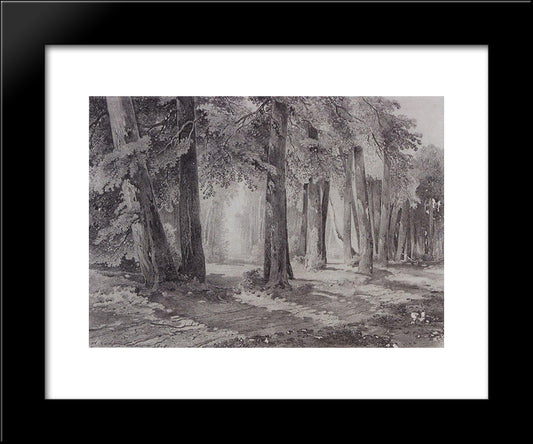 In The Park 20x24 Black Modern Wood Framed Art Print Poster by Savrasov, Aleksey