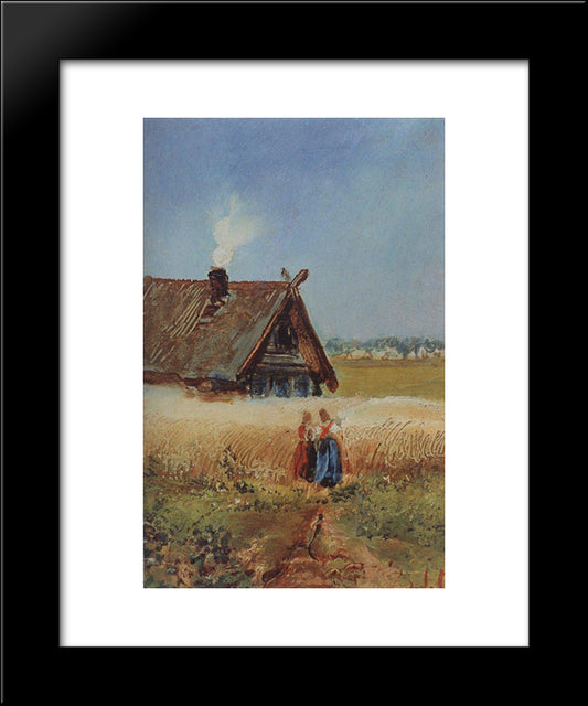 Kutuzovskaya Hut At Fili 20x24 Black Modern Wood Framed Art Print Poster by Savrasov, Aleksey