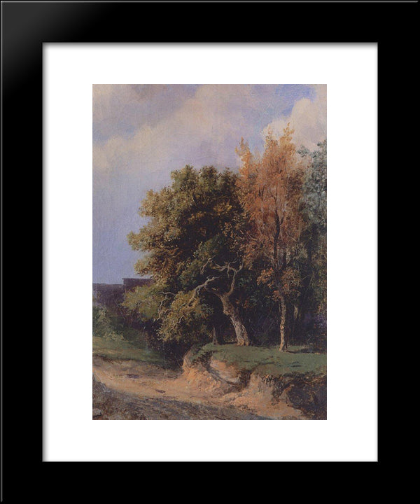 Landscape With Road 20x24 Black Modern Wood Framed Art Print Poster by Savrasov, Aleksey