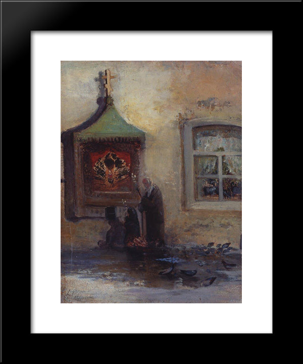 Near Icon 20x24 Black Modern Wood Framed Art Print Poster by Savrasov, Aleksey