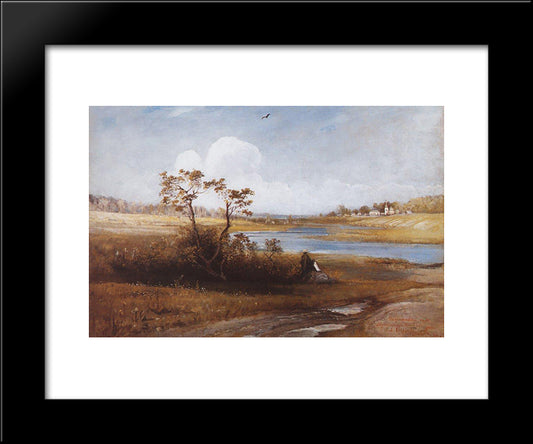 Near The Village Of St Michael Pskov Province 20x24 Black Modern Wood Framed Art Print Poster by Savrasov, Aleksey