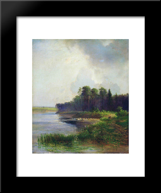 Riverside 20x24 Black Modern Wood Framed Art Print Poster by Savrasov, Aleksey