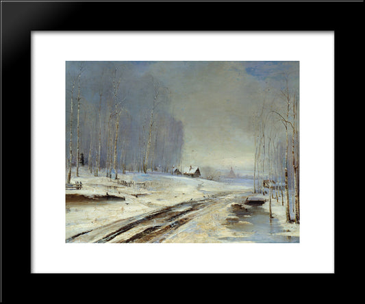 Sea Of Mud. 20x24 Black Modern Wood Framed Art Print Poster by Savrasov, Aleksey