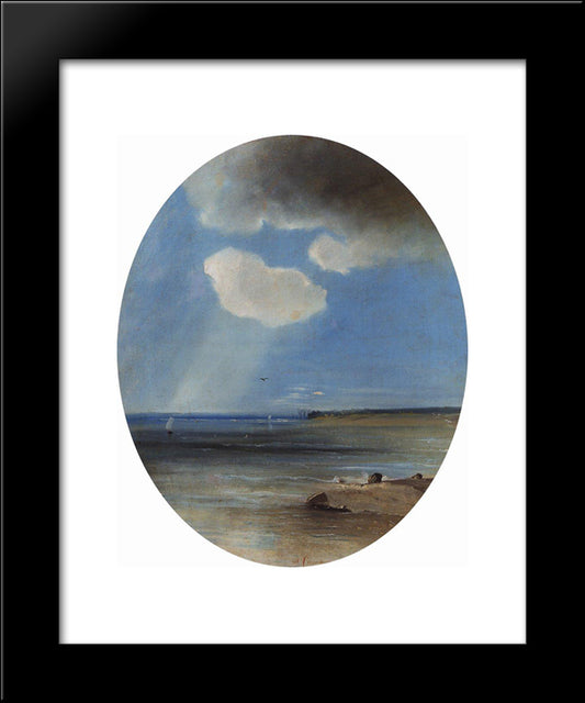 Seascape 20x24 Black Modern Wood Framed Art Print Poster by Savrasov, Aleksey