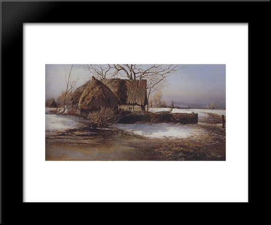 Spring Is Coming 20x24 Black Modern Wood Framed Art Print Poster by Savrasov, Aleksey