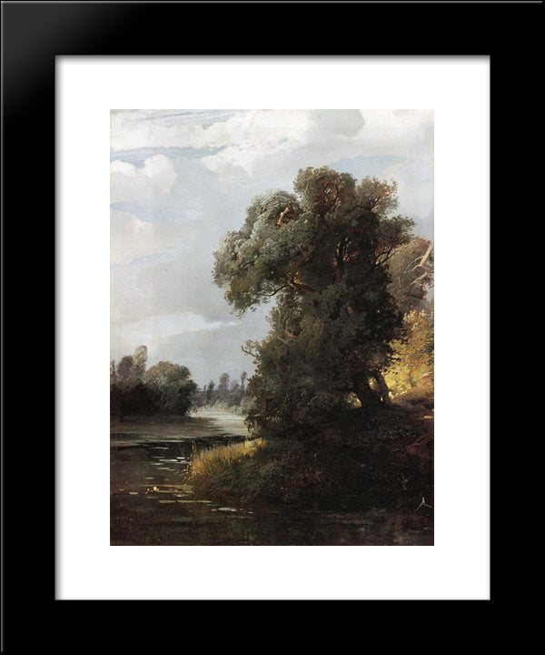 Summer Day 20x24 Black Modern Wood Framed Art Print Poster by Savrasov, Aleksey