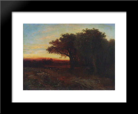 Sunset 20x24 Black Modern Wood Framed Art Print Poster by Savrasov, Aleksey