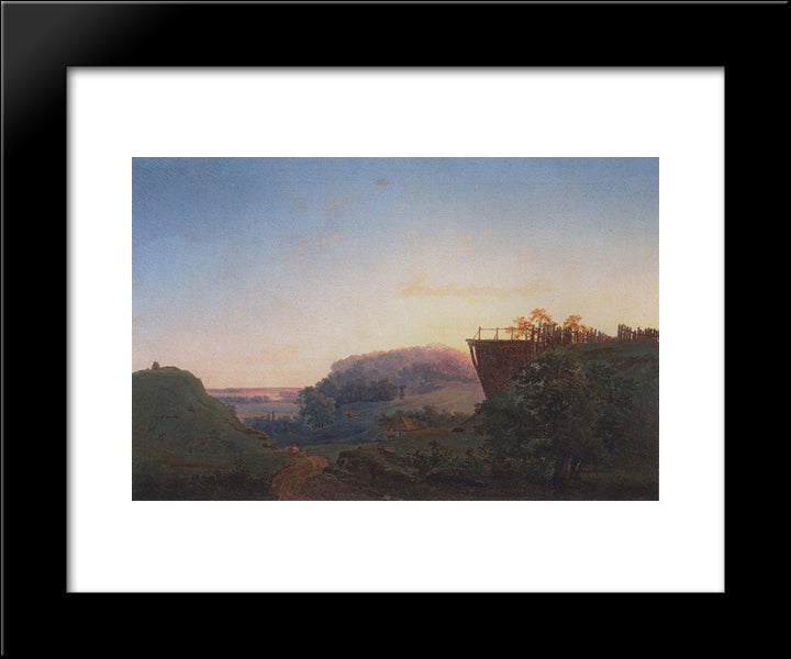 Ukrainian Landscape 20x24 Black Modern Wood Framed Art Print Poster by Savrasov, Aleksey