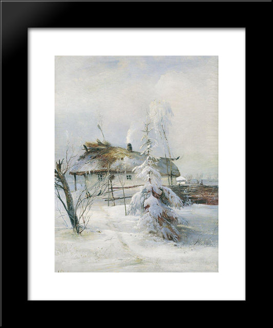 Winter 20x24 Black Modern Wood Framed Art Print Poster by Savrasov, Aleksey