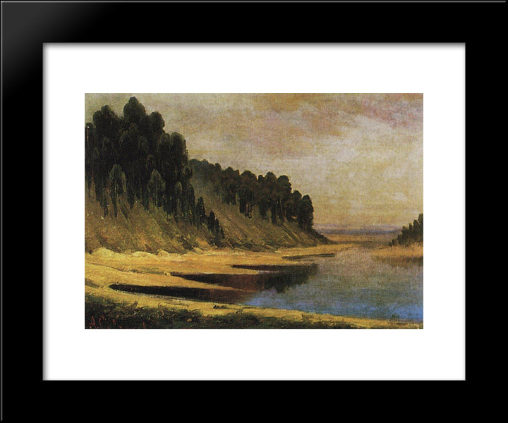 Wooded Banks Of The Moskva River 20x24 Black Modern Wood Framed Art Print Poster by Savrasov, Aleksey