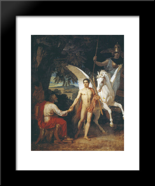 Bellerophon Is Sent To The Campaign Against The Chimera 20x24 Black Modern Wood Framed Art Print Poster by Ivanov, Alexander