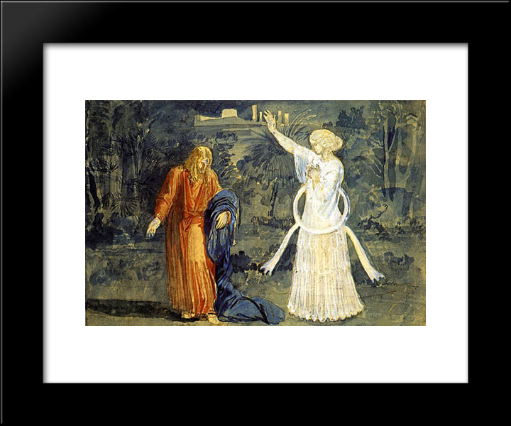 Christ In Gethsemane. The Angel. 20x24 Black Modern Wood Framed Art Print Poster by Ivanov, Alexander