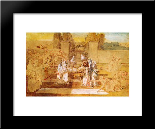 Entombment Of Christ 20x24 Black Modern Wood Framed Art Print Poster by Ivanov, Alexander