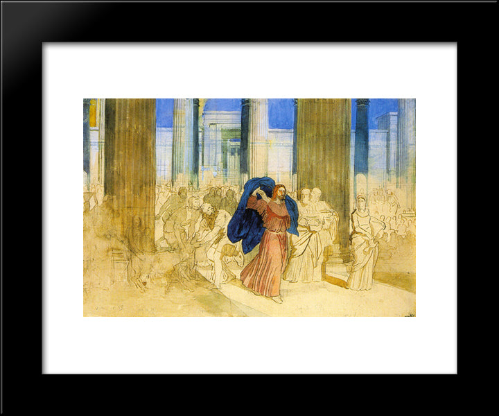 Expulsion Of Merchants From The Temple 20x24 Black Modern Wood Framed Art Print Poster by Ivanov, Alexander