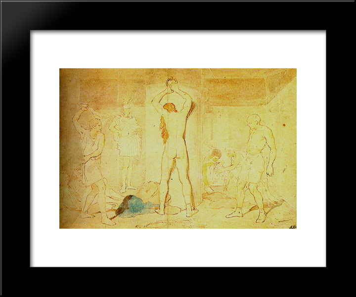 Flagellation Of Christ 20x24 Black Modern Wood Framed Art Print Poster by Ivanov, Alexander