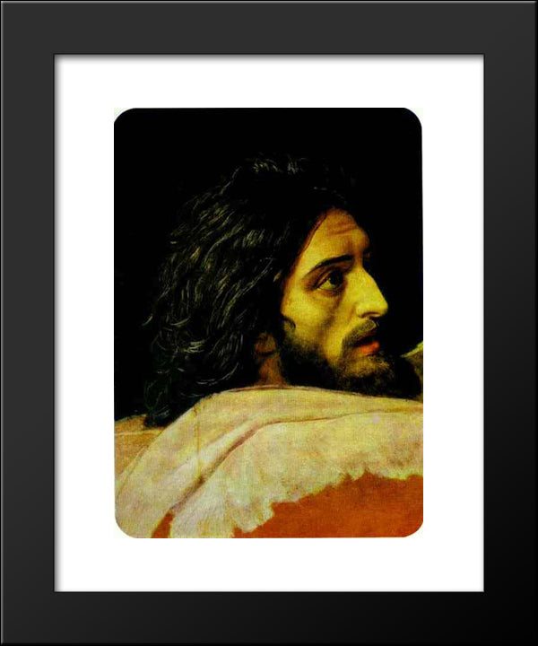 Head Of John The Baptist 20x24 Black Modern Wood Framed Art Print Poster by Ivanov, Alexander