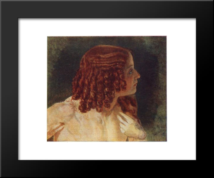 Head Of John The Evangelist 20x24 Black Modern Wood Framed Art Print Poster by Ivanov, Alexander