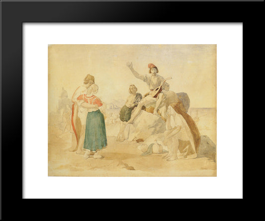 Italian Scene 20x24 Black Modern Wood Framed Art Print Poster by Ivanov, Alexander