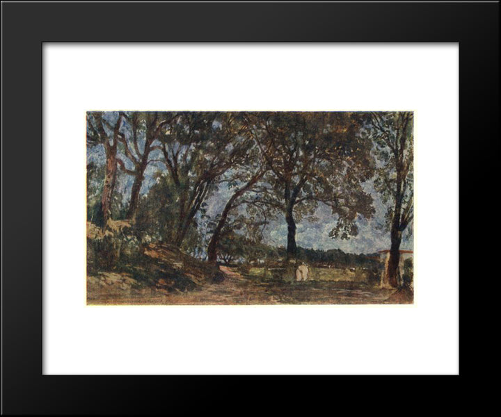 Landscape In Albano 20x24 Black Modern Wood Framed Art Print Poster by Ivanov, Alexander