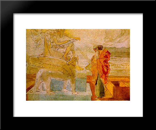 Moses Before The God 20x24 Black Modern Wood Framed Art Print Poster by Ivanov, Alexander