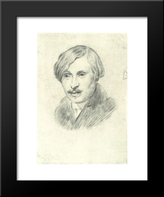 N. V. Gogol 20x24 Black Modern Wood Framed Art Print Poster by Ivanov, Alexander