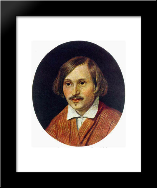 Nikolai Gogol 20x24 Black Modern Wood Framed Art Print Poster by Ivanov, Alexander