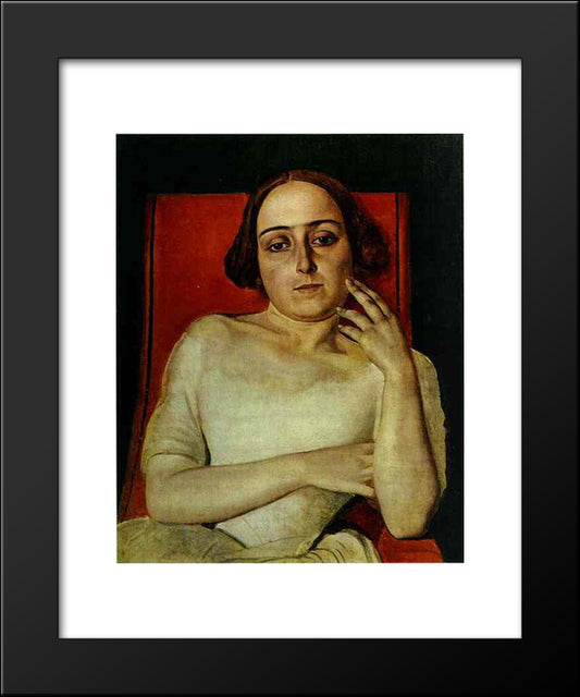 Portrait Of Vittoria Marini 20x24 Black Modern Wood Framed Art Print Poster by Ivanov, Alexander