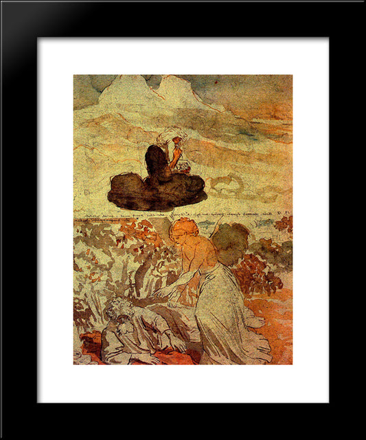 Prophet Elijah In The Desert 20x24 Black Modern Wood Framed Art Print Poster by Ivanov, Alexander