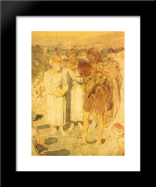 Sermon Of Saint John The Baptist 20x24 Black Modern Wood Framed Art Print Poster by Ivanov, Alexander