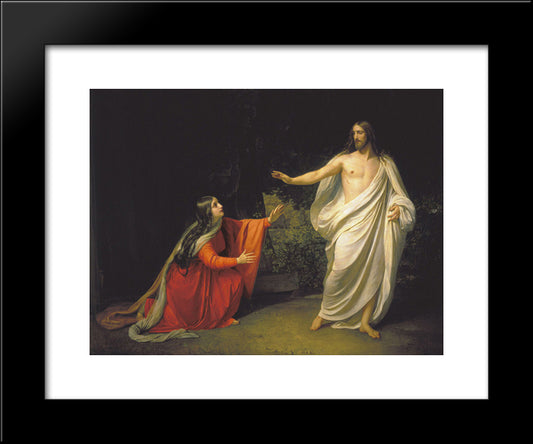 The Appearance Of Christ To Mary Magdalene 20x24 Black Modern Wood Framed Art Print Poster by Ivanov, Alexander