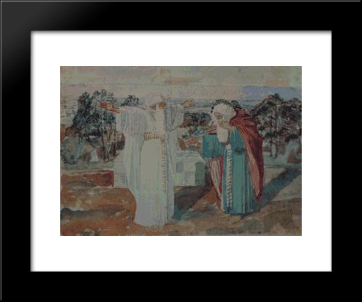 The Calling Of Abraham 20x24 Black Modern Wood Framed Art Print Poster by Ivanov, Alexander