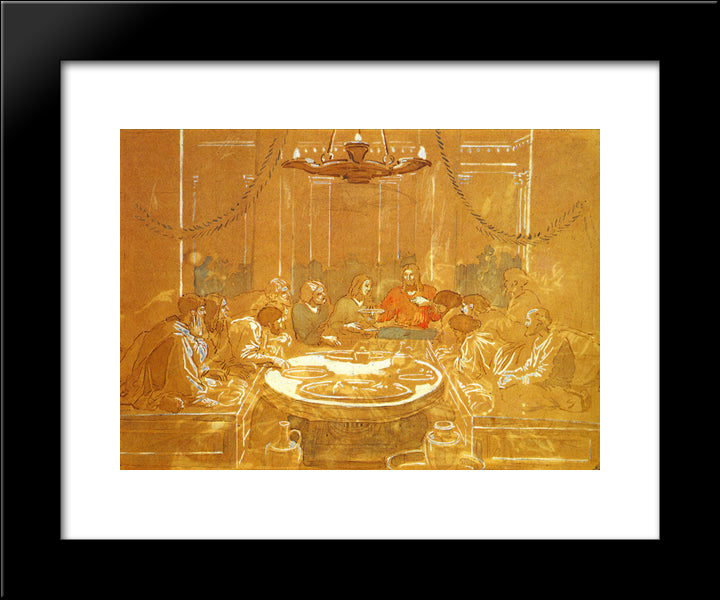 The Last Supper 20x24 Black Modern Wood Framed Art Print Poster by Ivanov, Alexander