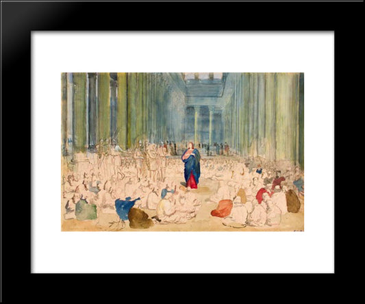 Untitled. From The Biblical Sketches. 20x24 Black Modern Wood Framed Art Print Poster by Ivanov, Alexander