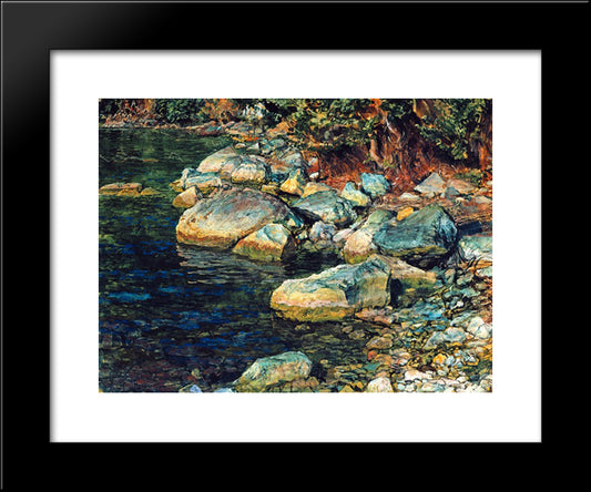 Water And Stones Under Palaccuolo 20x24 Black Modern Wood Framed Art Print Poster by Ivanov, Alexander